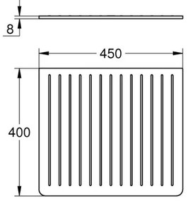 GROHE 40871K00 - Tavă de scurgere ceramică 450 x 400 mm, negru