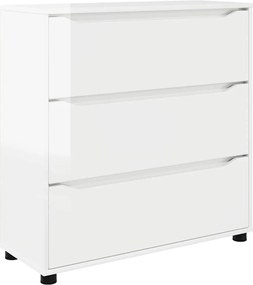 vidaXL Dulap de depozitare Alb lucios 80 x 31 x 81 cm Lemn compozit