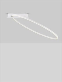 Lustra LED aplicata design modern minimalist KIKLOS alb