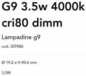 Bec LED dimabil, G9 3,5W 4000k cri80 dimm