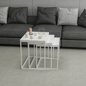 Măsuță Evia White, 3 bucăți