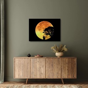 Tablou pe sticlă cu umbre în lumina lunii (70x50 cm)
