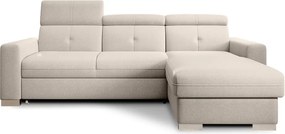 Colțar bej extensibil/cu spațiu de depozitare (cu colț pe partea dreaptă/cu șezlong) Fresia – ELTAP