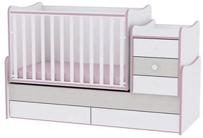 Lorelli - Mobilier transformabil Maxi Plus , 70 x 160 cm , White Pink Crossline