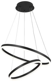 Lustră LED dimabilă pe cablu Brilagi CIRCLE LED/70W/230V 3000-6500K negru + telecomandă