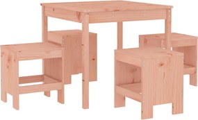 vidaXL Set cu masă de grădină, 5 piese, lemn masiv douglas