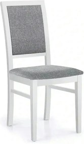 Scaun SYLWEK, gri/alb, stofa clasica/lemn, 43X56X96 cm