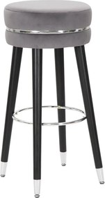 Scaun de bar gri tapițat (înălțime șezut 74 cm) Paris – Mauro Ferretti