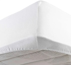 Cearceaf alb din jerseu cu elastic 90x190 cm Jersy – douceur d'intérieur