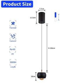 Lustră LED dimabilă Immax NEO 07219L DORMINE 6W/230V negru mat Tuya + telecomandă