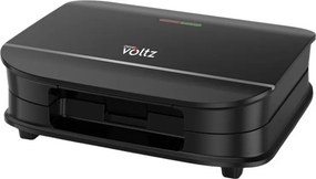 Sandwich maker Oliver Voltz OV51442Q, 700 W, Grill, Placi antiaderente, Deschidere la 105°, Negru