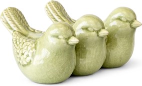 Decoratiune de primavara CRAQUELE PASARI 19,5 cm - mai multe culori Culoare: Verde
