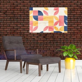 Tablou - Abstracție cu modele retro (90x60 cm)