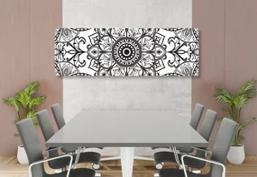 Tablou ornament alb-negru