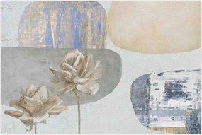 Tablou - Pictură flori și texturi (90x60 cm)