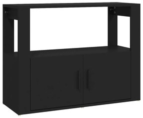 819453 vidaXL Servantă, negru, 80x30x60 cm, lemn compozit