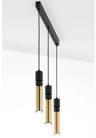 Lustră pe cablu Jupiter 2007 ALAS 3xGU10/10W/230V auriu/negru