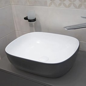 Lavoar pe blat alb gri mat 49 cm Fluminia Indus