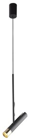 Pendul LED design minimalist Belle negru/auriu