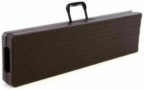 Set grădină de 2 banci - design ratan maro 180x25 cm