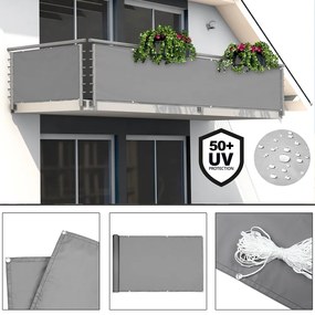 Deuba Paravan de balcon 5m - gri