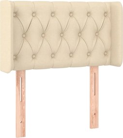 vidaXL Tăblie de pat cu aripioare crem 83x16x78/88 cm textil