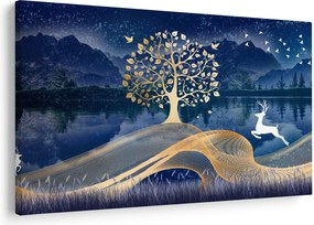 Tablou - Cerbi în luna plină (90x60 cm)