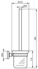 Perie WC Ideal Standard IOM negru mat