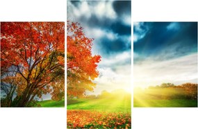 Tablou peisaj cu scufundat în razele solare (90x60 cm)