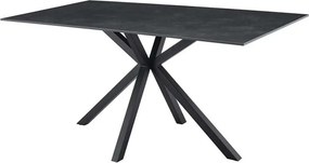 Masa dining cu blat ceramic GALAXIE gri 160x90cm