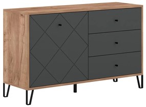 Comodă SULA stejar craft/negru