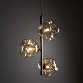 Brilagi - Lustră suspendată pe cablu VULCANO 3xG9/8W/230V bronz/bej fumuriu