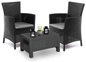 Set mobilier de grădină pentru balcon Corowa, grafit