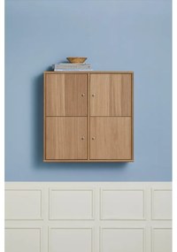 Bibliotecă în culoare naturală cu aspect de lemn de stejar suspendată 70x70 cm Mistral – Hammel Furniture