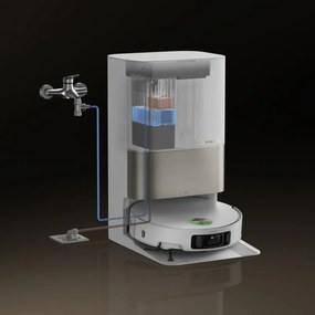 Aspirator robot Dreame X50 Ultra RLX85CE‑6‑WH, 20000 Pa, Recunoastere AI a obstacolelor, Navigare 360°, Control vocal, Sterilizare UV, Alb