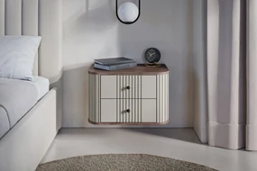 Set noptiere Vesper 56 cm de perete - cașmir / nuc / mânere negre
