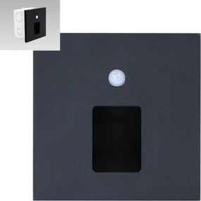 Emithor 70424 - LED lampă scări cu senzor VIX LED/1W/230V 4000K negru