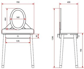 Set BILLY în alb (alb satinat) format dintr-un Pat copii (90 x 200 cm), o noptieră și o măsuță de toaletă.