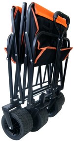 Cărucior de transport pliabil - premium 150 L Portocalie