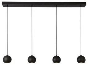 Lustră pe cablu EINDHOVEN 4xGU10/50W/230V neagră Searchlight 1014-4BK