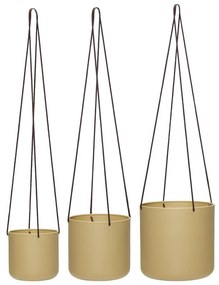 Ghivece decorative 3 buc. din metal de agățat / de perete ø 25 cm Bloom – Hübsch