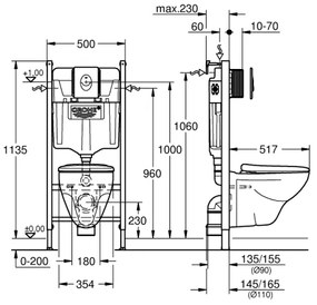 GROHE 39116000 - Set 4 în 1 SOLIDO COMPACT 1,13 m, alb rezistent