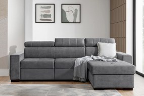 Colțar extensibil Modeno Mini universal - gri catifea ușor de curățat Zetta 304