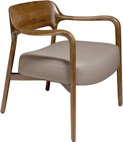 Fotoliu design modern din lemn tapitat din piele eco Mink