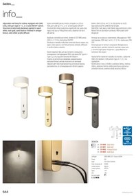 Redo 01-4641 - Aplică de perete LED SADES, 6W, 230V, CRI 90, USB, auriu