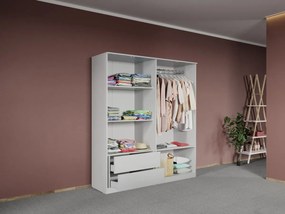 Dulap dormitor Alb Levi C06