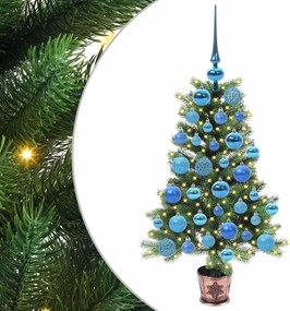 vidaXL Brad de Crăciun cu 150 LED cu suport Verde 90 cm PE