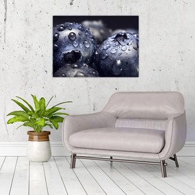 Tablou pe sticlă cu fructe cu picături de apă (70x50 cm)