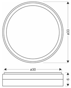 Plafonieră albă-aurie LED ø 33 cm Florida – Candellux Lighting