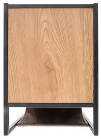 Măsuță laterală COMPACT 65x47 cm negru/maro